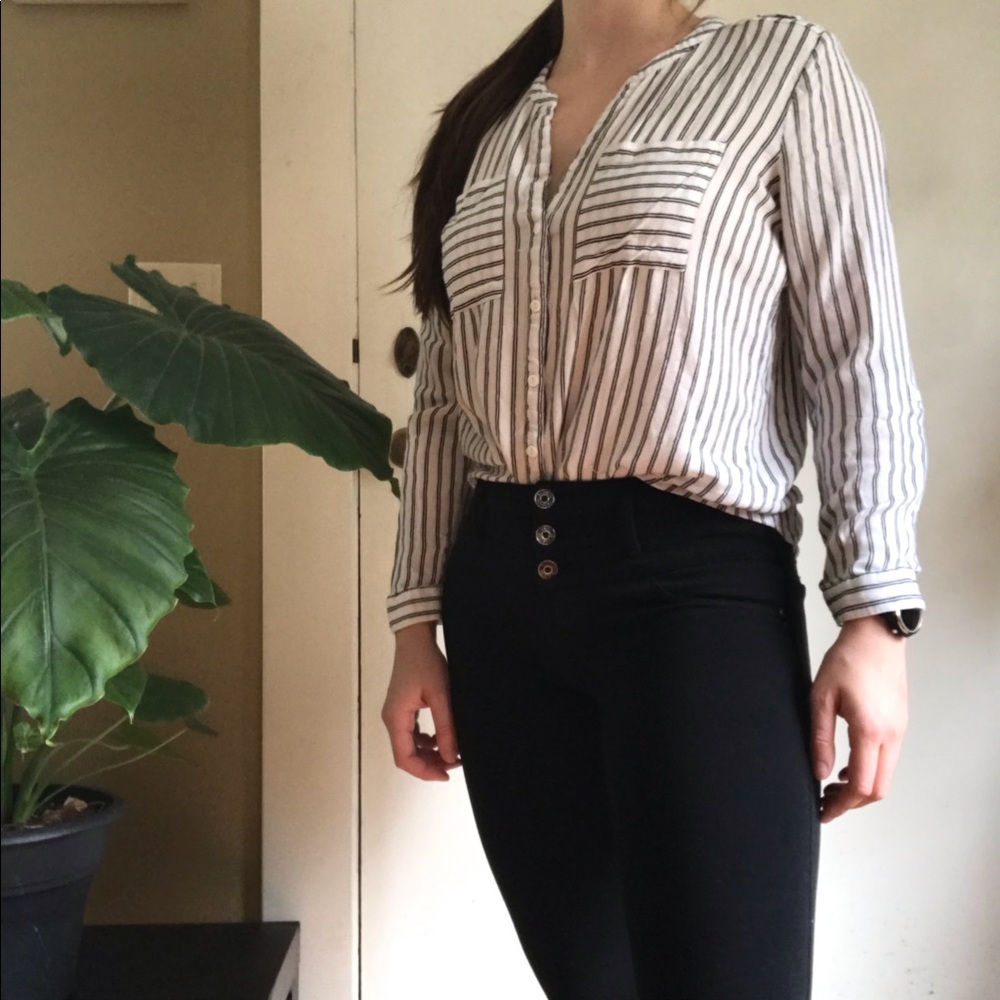 H&M Stripe Button Down